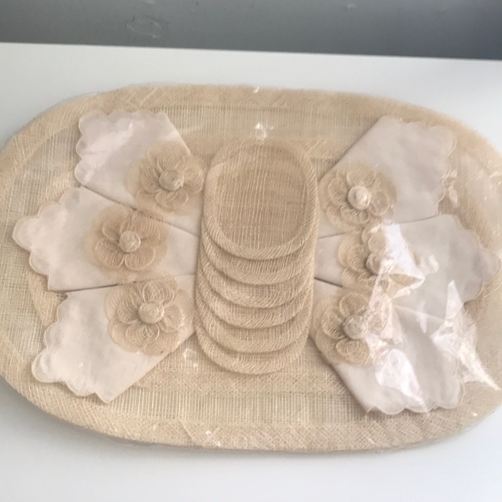Natural boho placements napkins set (4)